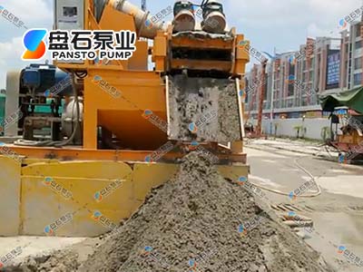 沙水分離現(xiàn)場